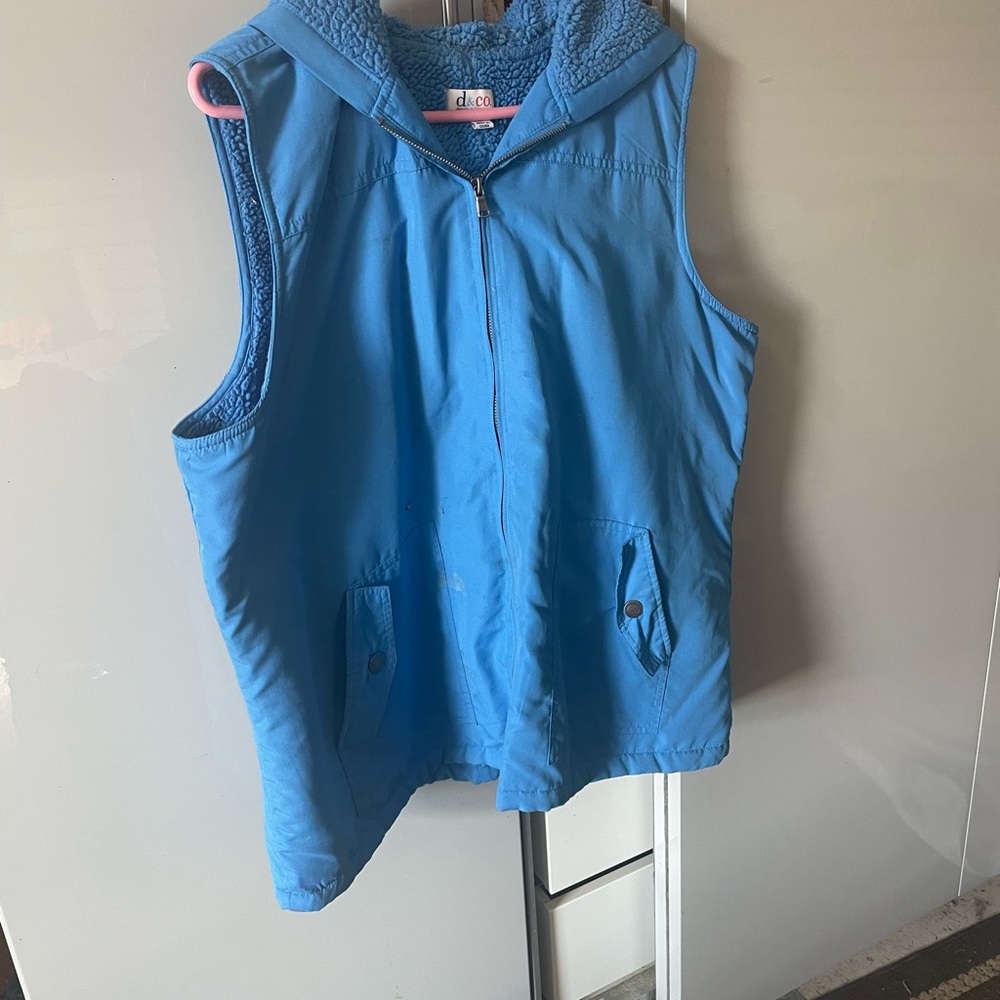 Denim&Co Blue Hooded Vest